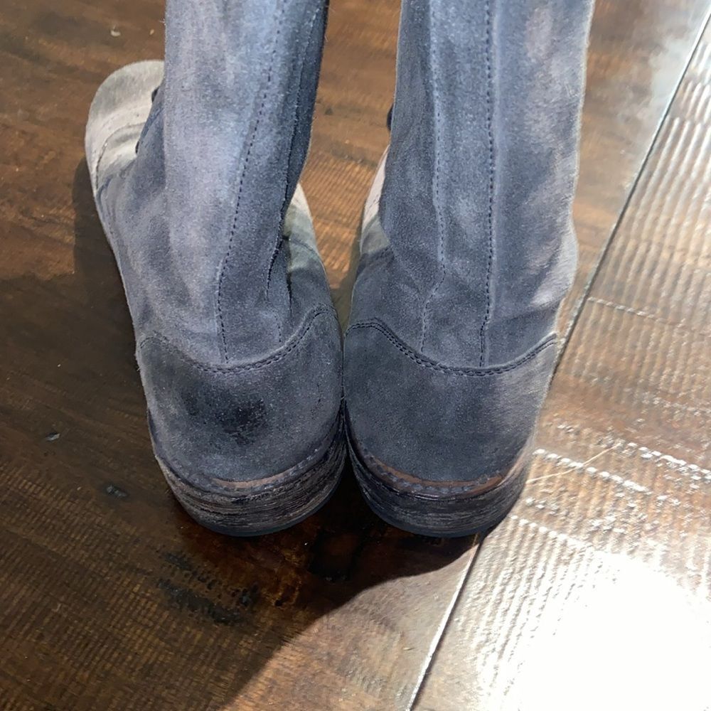 BED|STU Gray Suede Lace-Up Knee Boots - Picture 8 of 12